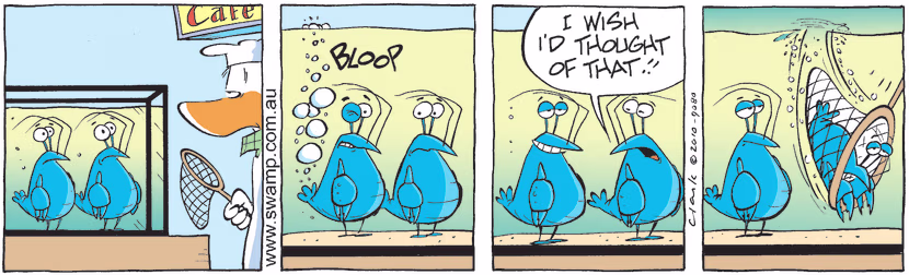 Bob Crayfish breaks wind to save his life. Swamp Cartoon - Dirty TrickOctober 11, 2010