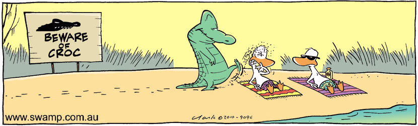Swamp Cartoon - Beware Old Man Croc ComicOctober 29, 2010