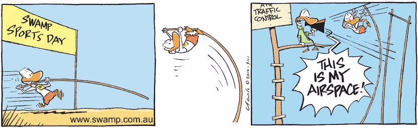 Swamp Cartoon - Athletic Take Offs 2November 16, 2010