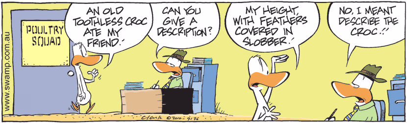 Swamp Cartoon - Missing DuckDecember 15, 2010