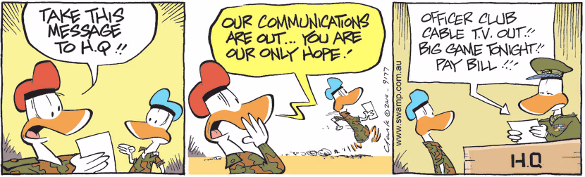 Swamp Cartoon - Urgent NewsFebruary 1, 2011