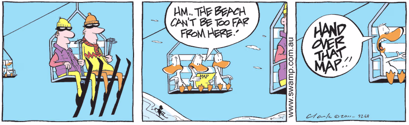 Swamp Cartoon - Winter Migration Wrong TurnMay 18, 2011