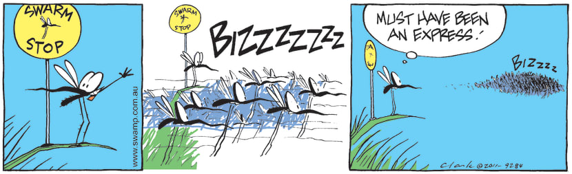 Swamp Cartoon - Mosquito Express ComicAugust 21, 2014