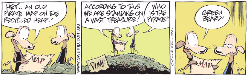Swamp Cartoon - Buried TreasureJuly 19, 2011