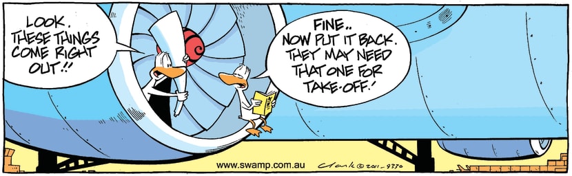 Swamp Cartoon - Ducks Engine ComicJuly 29, 2011