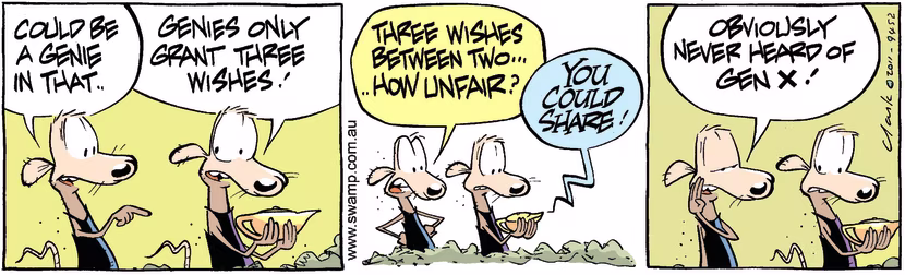 Swamp Cartoon - Out of the Bottle 2December 19, 2011