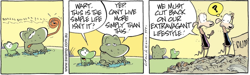 Swamp Cartoon - Living it Up 1April 12, 2012