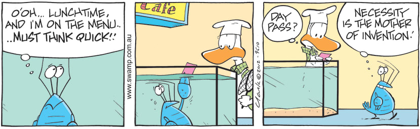 Swamp Cartoon - Crayfish Antics 2June 20, 2012