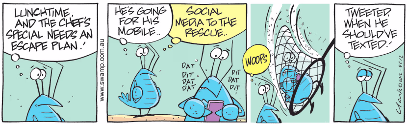 Swamp Cartoon - Crayfish Antics 4June 22, 2012