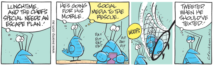 Swamp Cartoon - Crayfish Antics 4June 22, 2012