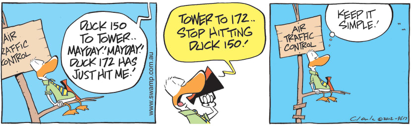 Swamp Cartoon - Air Traffic Control fatherly adviceJune 28, 2012