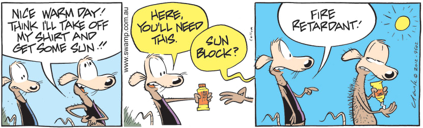 Swamp Cartoon - Nice Warm Day ComicJuly 27, 2012