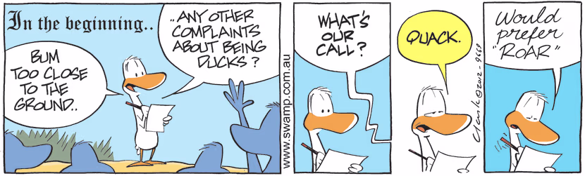 Swamp Cartoon - Ducks Prefer Roar CallNovember 18, 2024