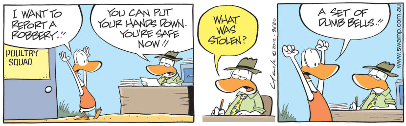 Swamp Cartoon - Robbery ComicSeptember 10, 2012