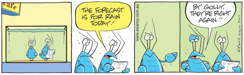 Swamp Cartoon - Weather Forecast ComicOctober 11, 2012