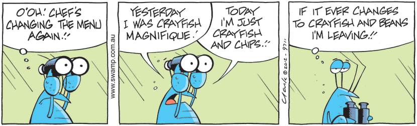 Swamp Cartoon - Change of Menu ComicOctober 16, 2012
