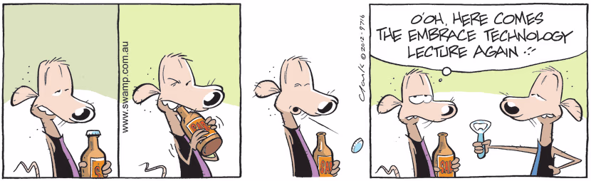 Swamp Cartoon - New Technology ComicOctober 22, 2012
