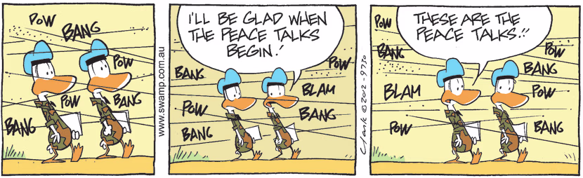 Swamp Cartoon - Peace Talks ComicNovember 7, 2012