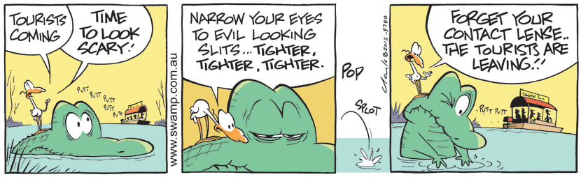 Swamp Cartoon - Tourists are Coming ComicNovember 19, 2012