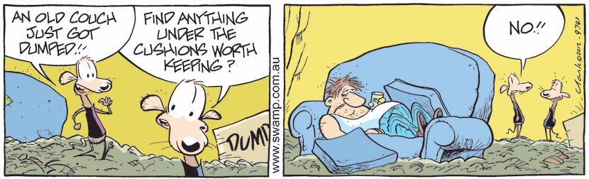 Swamp Cartoon - It’s Amazing What Gets Dumped Comic!November 20, 2012