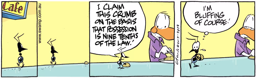 Swamp Cartoon - Legal Position ComicApril 5, 2013