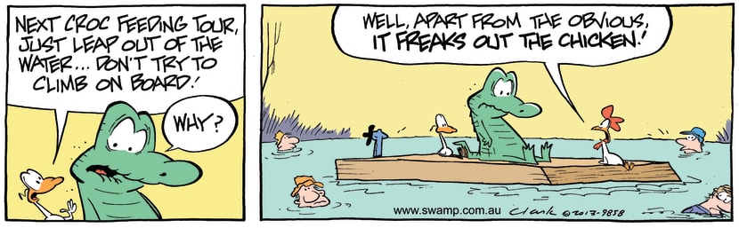 Swamp Cartoon - Croc Feeding Tour ComicApril 29, 2013