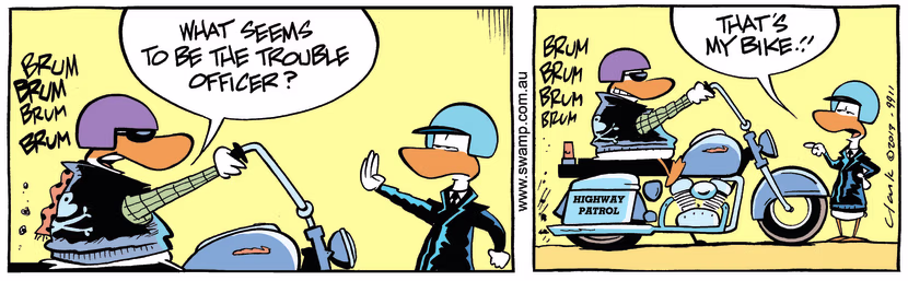 Swamp Cartoon - Wild Duck Police ComicJune 29, 2013