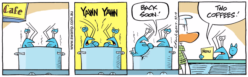 Swamp Cartoon - Caffeine Fix ComicJuly 9, 2013