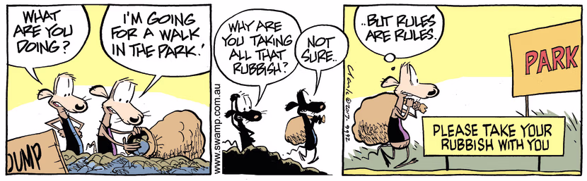 Swamp Cartoon - Walk in the Park ComicOctober 2, 2013