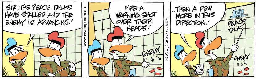 Swamp Cartoon - Peace Talks ComicOctober 26, 2013