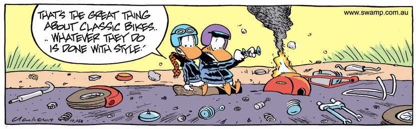 Swamp Cartoon - Classic Bikes ComicAugust 19, 2025