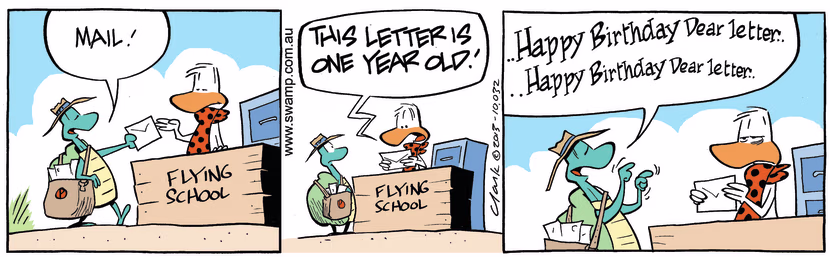 Swamp Cartoon - Mail Finally!November 18, 2013