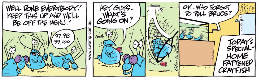 Swamp Cartoon - Exercise Pays Off ComicDecember 11, 2013