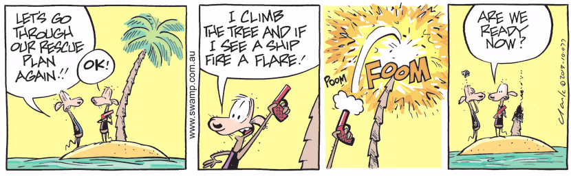 Swamp Cartoon - Rescue Plan ComicJanuary 11, 2014