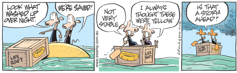 Swamp Cartoon - Life Raft ComicJanuary 13, 2014