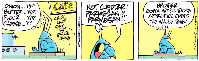 Swamp Cartoon - Bob Likes His Mornay ComicFebruary 18, 2014