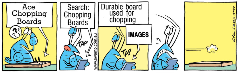 Swamp Cartoon - Bob the Crayfish Ace Chopping Board ComicMarch 8, 2014