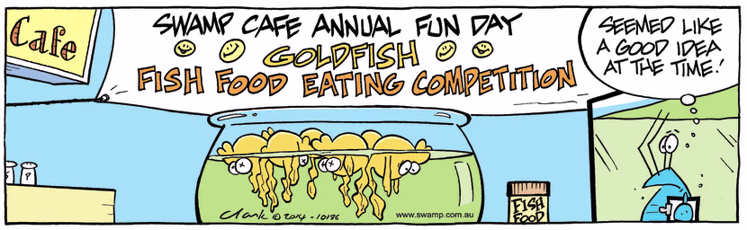 Swamp Cartoon - Swamp Cafe Goldfish ComicMarch 21, 2014