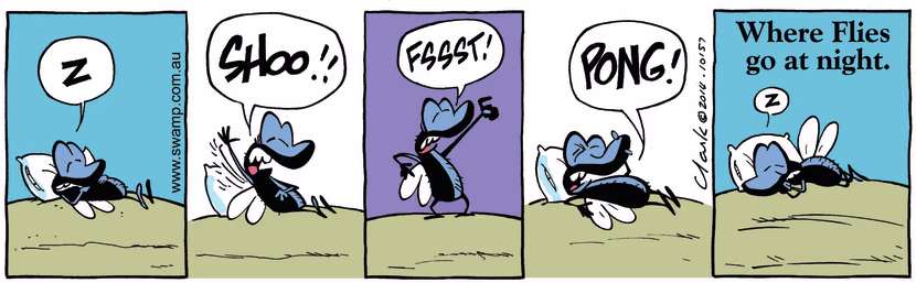 Swamp Cartoon - Swamp Fly Dreaming CartoonApril 15, 2014