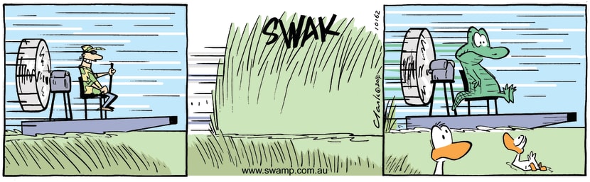 Swamp Cartoon - Old Man Croc Air Boat Experience ComicApril 21, 2014