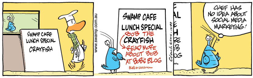 Swamp Cartoon - Bob the Crayfish Blog ComicMay 16, 2014