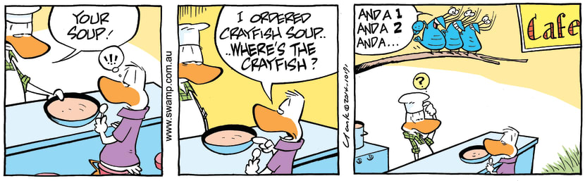 Swamp Cartoon - Bob the Crayfish Meal ComicJune 6, 2014