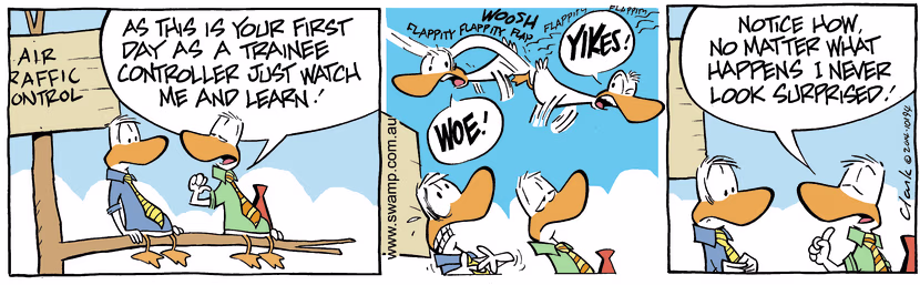 Swamp Cartoon - Air Traffic Control Calm ComicJune 10, 2014