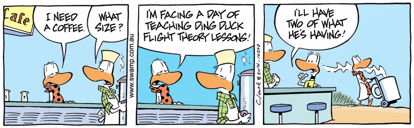 Swamp Cartoon - Flight Instructor Coffee ComicJuly 2, 2014
