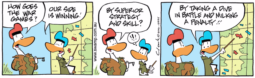Swamp Cartoon - Army Sergeant War Games ComicAugust 5, 2014