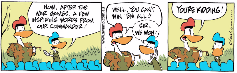 Swamp Cartoon - Army Sergeant Speech ComicAugust 6, 2014