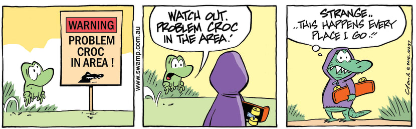 Swamp Cartoon - Problem Croc ComicAugust 18, 2014