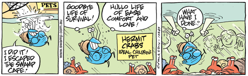 Swamp Cartoon - Bob Crayfish Escaped ComicDecember 10, 2014