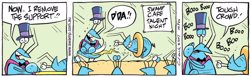 Swamp Cartoon - Bob Crayfish Trick ComicJanuary 28, 2015