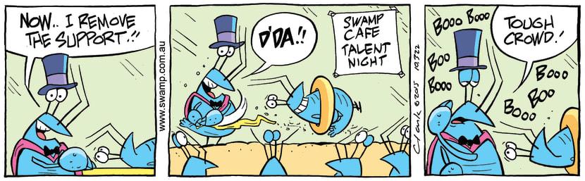 Swamp Cartoon - Bob Crayfish Trick ComicJanuary 28, 2015